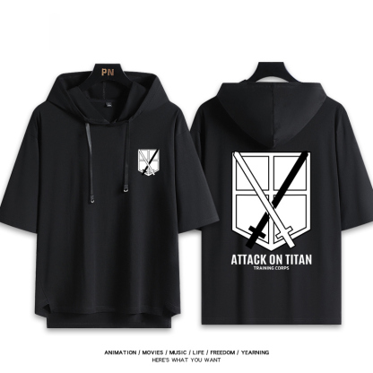進擊的巨人 連帽短袖T恤-ZUIHANG SHOP