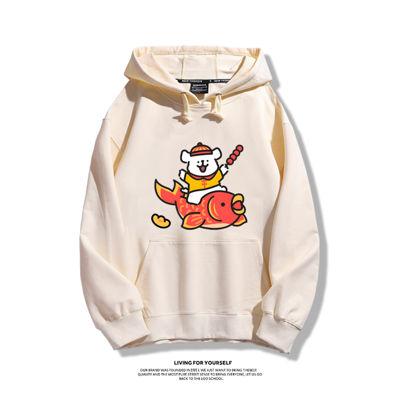 線條小狗新款 親子情侶男女款連帽衛衣-ZUIHANG SHOP