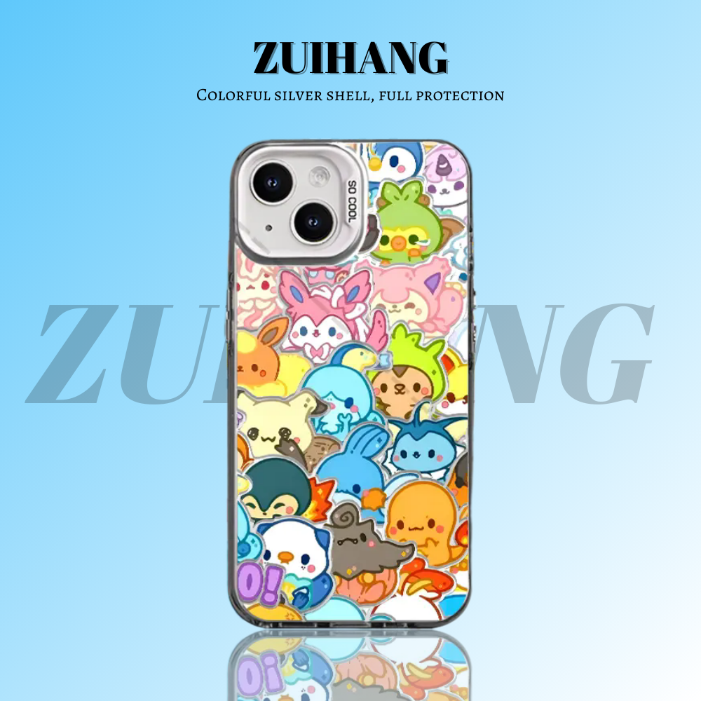 寶可夢彩銀線條漸變防摔手機殼-ZUIHANG SHOP