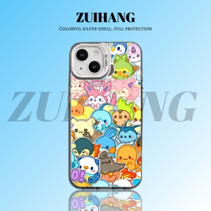 寶可夢彩銀線條漸變防摔手機殼-ZUIHANG SHOP