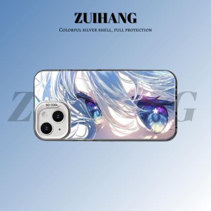 原神彩銀線條漸變防摔手機殼-ZUIHANG SHOP