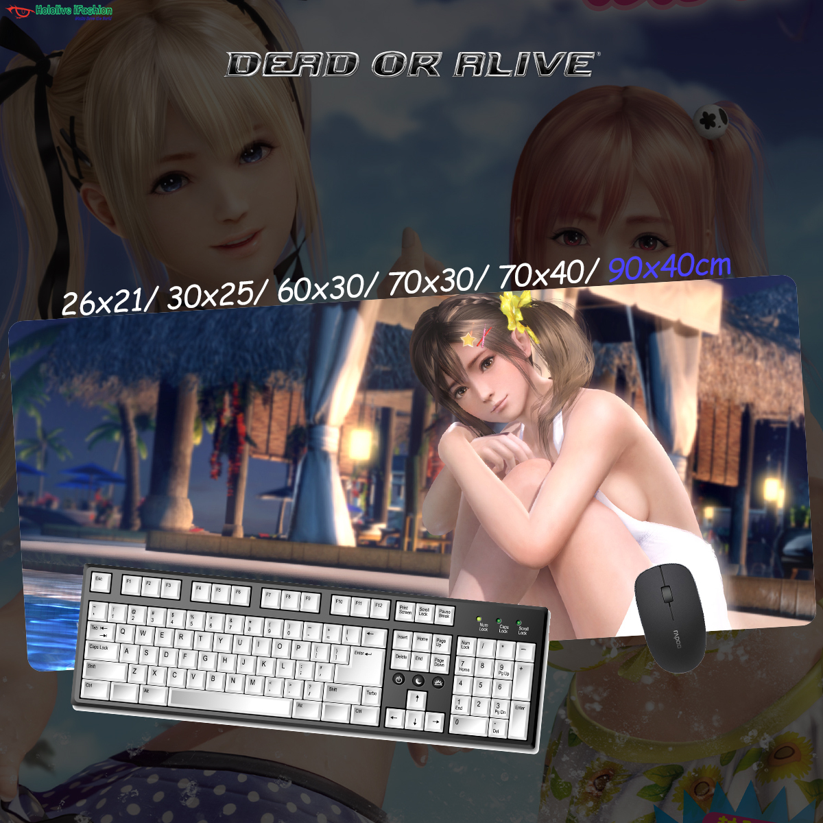 生死格鬥系列 超大鎖邊主題桌墊 布質滑鼠墊