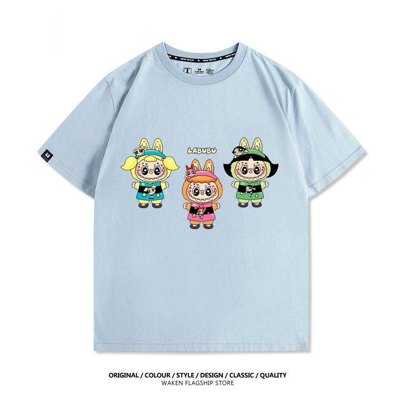 LabubuX飛天小女警 印花短袖T恤-ZUIHANG SHOP