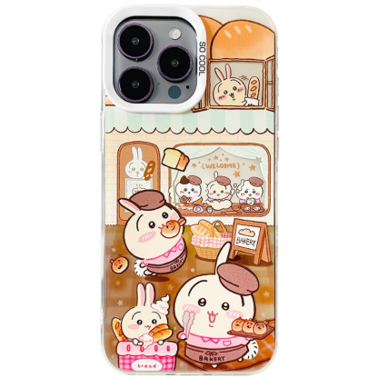 Chiikawa彩銀線條漸變防摔手機殼