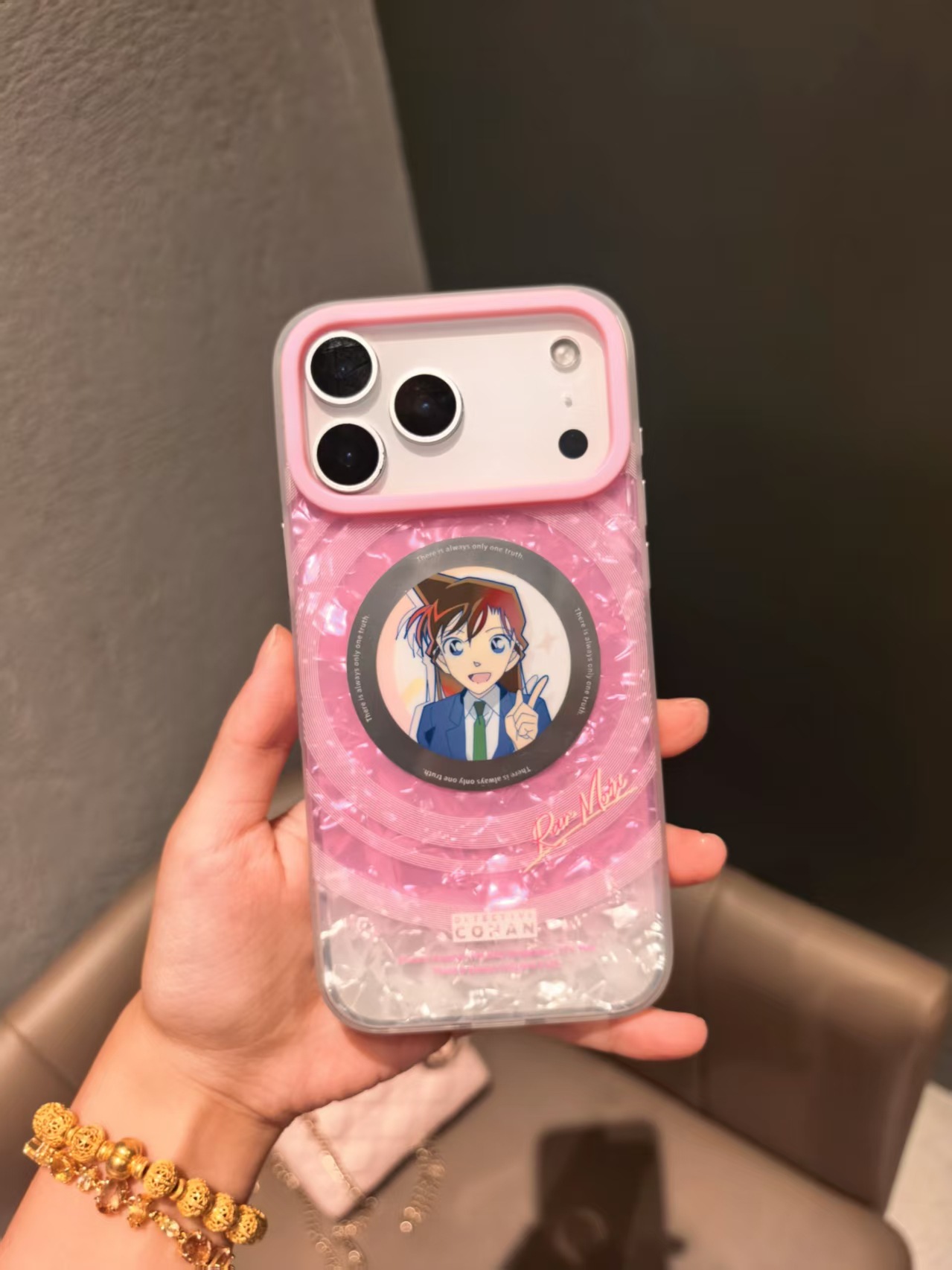 【正版授權】iPhone17系列 名偵探柯南可愛卡通高端磁吸手機殼