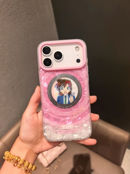【正版授權】iPhone17系列 名偵探柯南可愛卡通高端磁吸手機殼