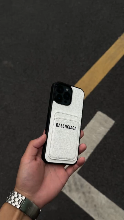 巴黎世家卡包荔枝紋手機殼