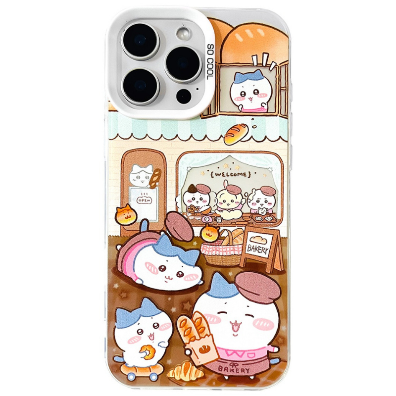 Chiikawa彩銀線條漸變防摔手機殼