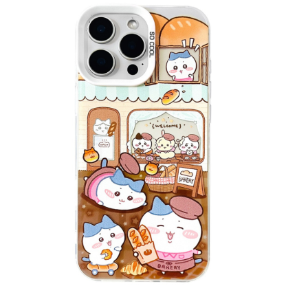 Chiikawa彩銀線條漸變防摔手機殼