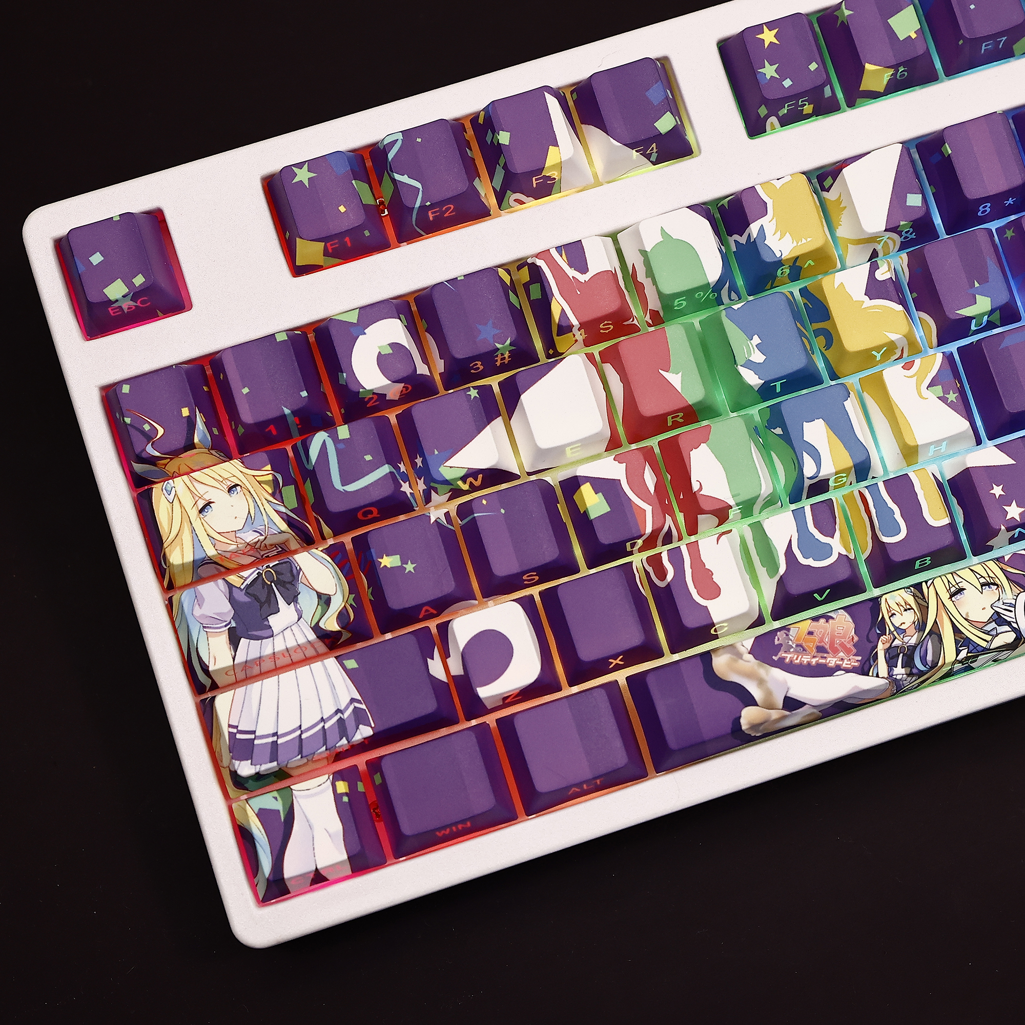 賽馬娘新宇宙透光RGB108鍵標準配列衛星軸鍵帽-ZUIHANG SHOP