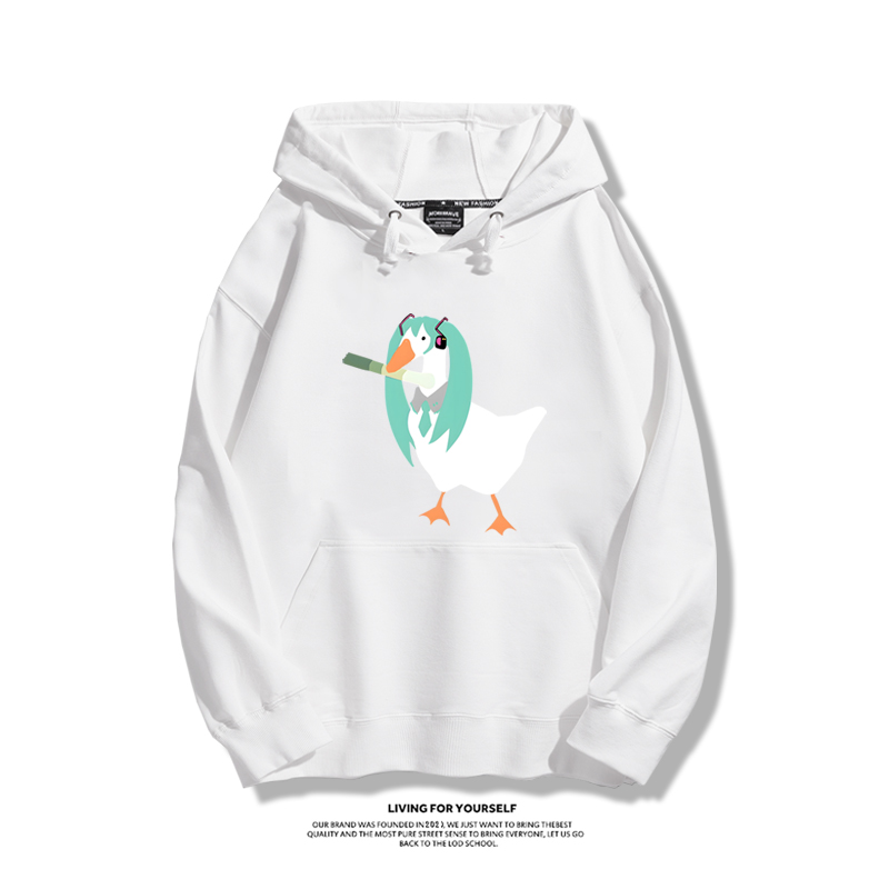 初音未來聯名鵝鴨殺新款 親子情侶男女款連帽衛衣-ZUIHANG SHOP