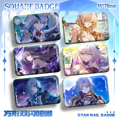 崩壞:星穹鐵道 與你同行的回憶系列週邊方形雙閃徽章