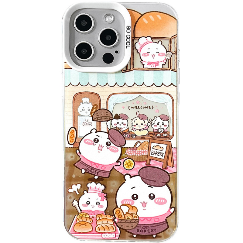 Chiikawa彩銀線條漸變防摔手機殼