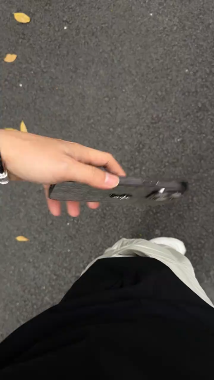 克羅心閃鑽立標皮質手機殼