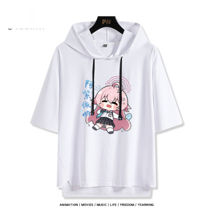 蔚藍檔案 小鳥遊星野 連帽短袖T恤-ZUIHANG SHOP