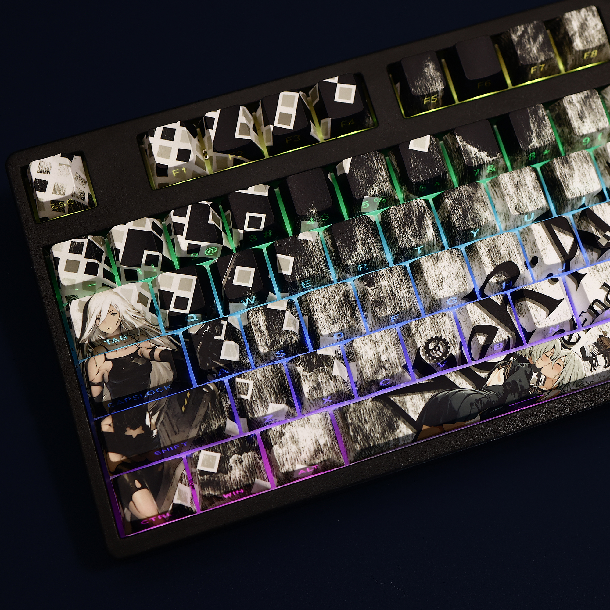 尼爾機械紀元A2透光RGB108鍵標準配列衛星軸鍵帽-ZUIHANG SHOP