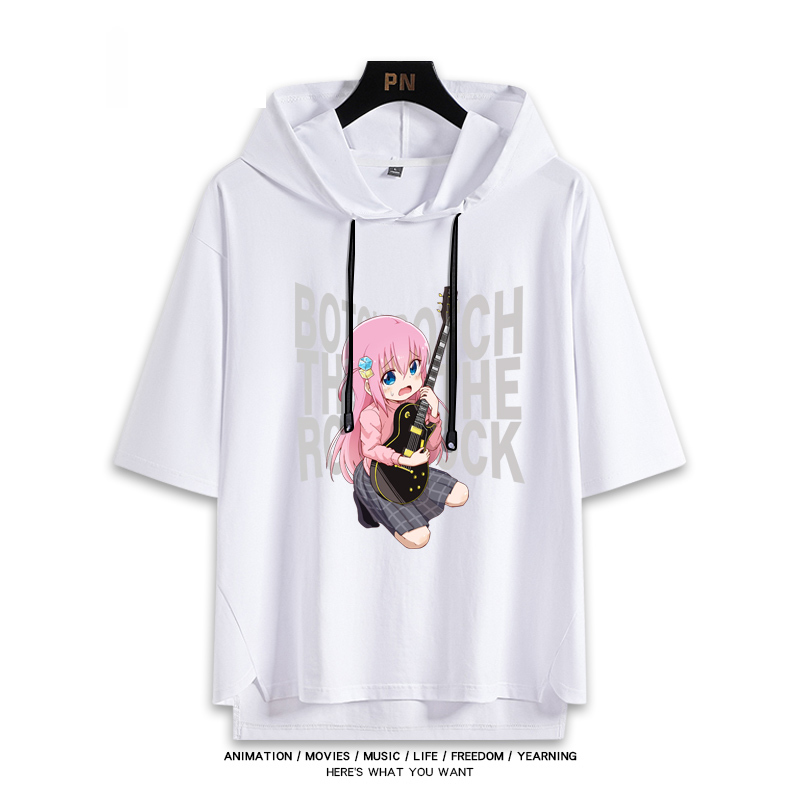 孤獨搖滾新款 親子情侶男女款連帽短袖T恤-ZUIHANG SHOP