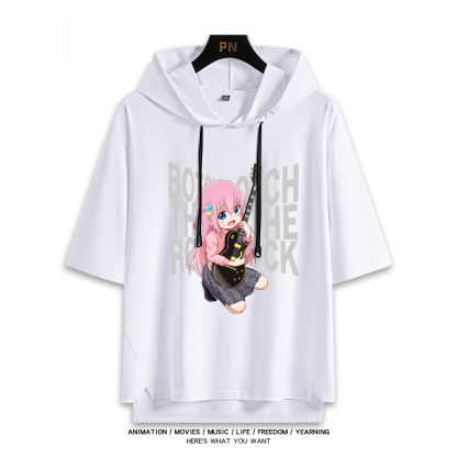 孤獨搖滾新款 親子情侶男女款連帽短袖T恤-ZUIHANG SHOP