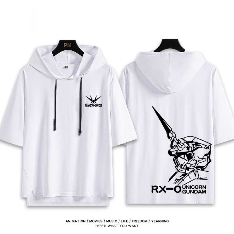 機動戰士鋼彈新款 親子情侶男女款連帽短袖T恤-ZUIHANG SHOP