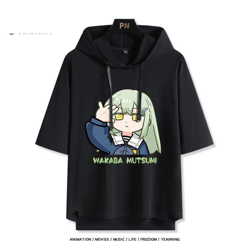 BanG Dream! Ave Mujica 若葉睦 連帽短袖T恤-ZUIHANG SHOP