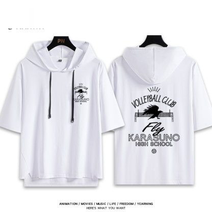排球少年 烏野高校 連帽短袖T恤-ZUIHANG SHOP