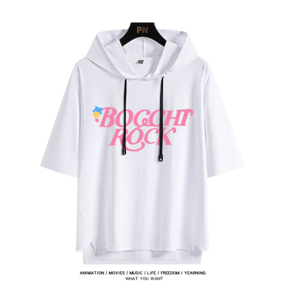 孤獨搖滾新款 親子情侶男女款連帽短袖T恤-ZUIHANG SHOP