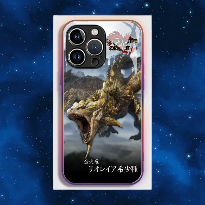 魔物獵人智能夜光玻璃手機殼