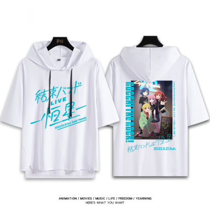 孤獨搖滾新款 親子情侶男女款連帽短袖T恤-ZUIHANG SHOP