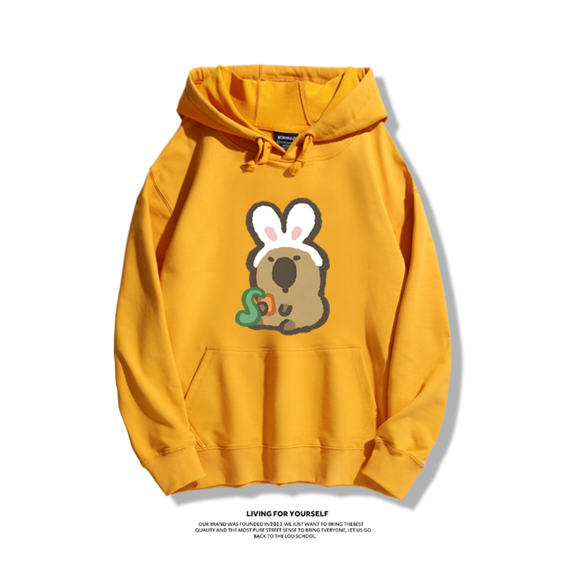 Q版卡皮巴拉新款 親子情侶男女款連帽衛衣-ZUIHANG SHOP