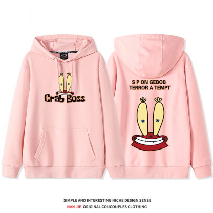 海綿寶寶聯名 2025秋冬新款 親子情侶裝連帽衛衣