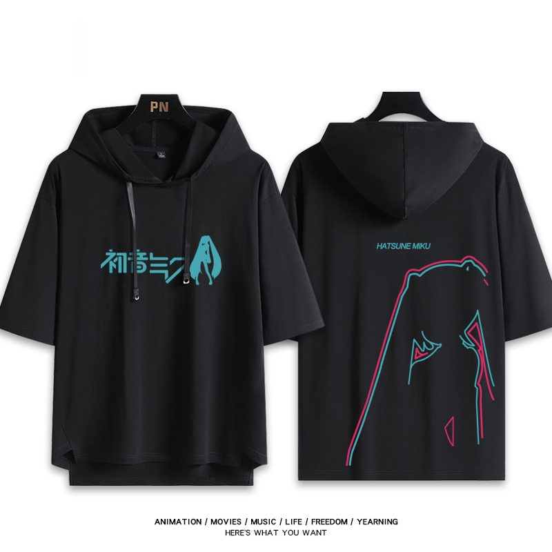 初音未來 連帽短袖T恤-ZUIHANG SHOP