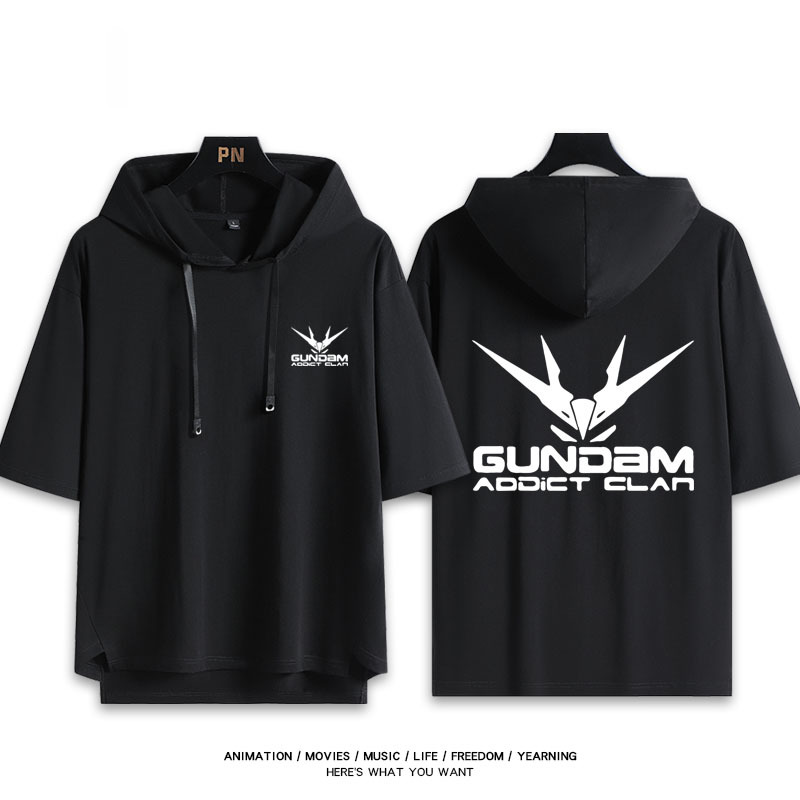 機動戰士鋼彈新款 親子情侶男女款連帽短袖T恤-ZUIHANG SHOP