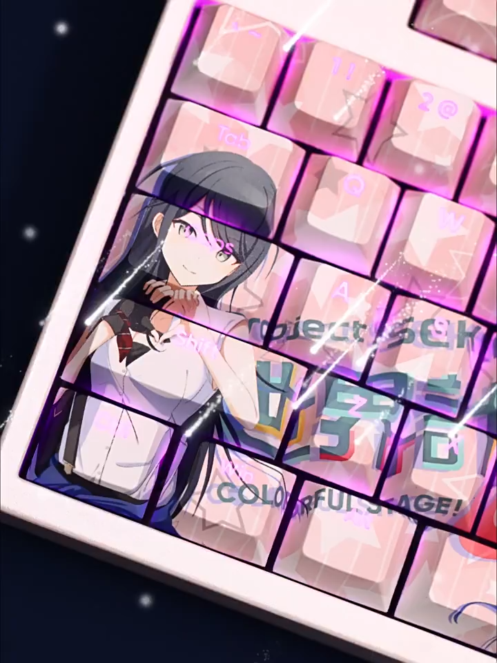 星乃一歌世界計劃繽紛舞臺透光RGB108鍵標準配列衛星軸鍵帽