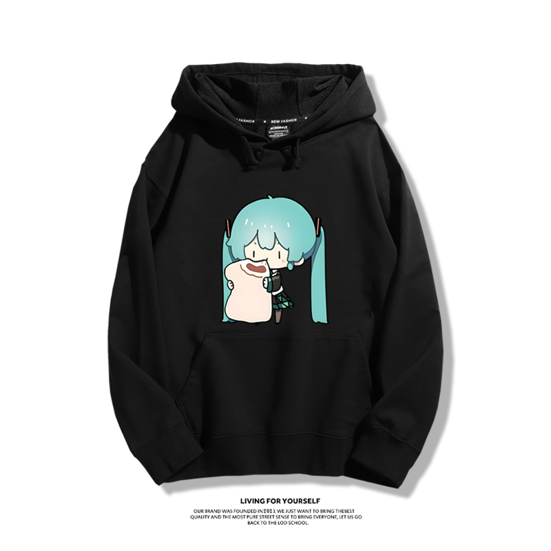 初音未來 秋冬新款 親子情侶男女連帽衛衣