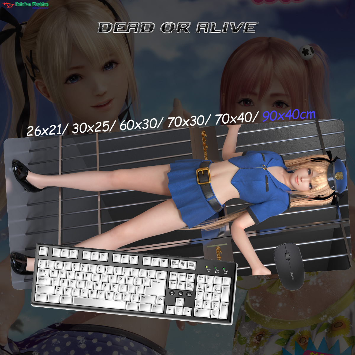 生死格鬥系列 超大鎖邊主題桌墊 布質滑鼠墊