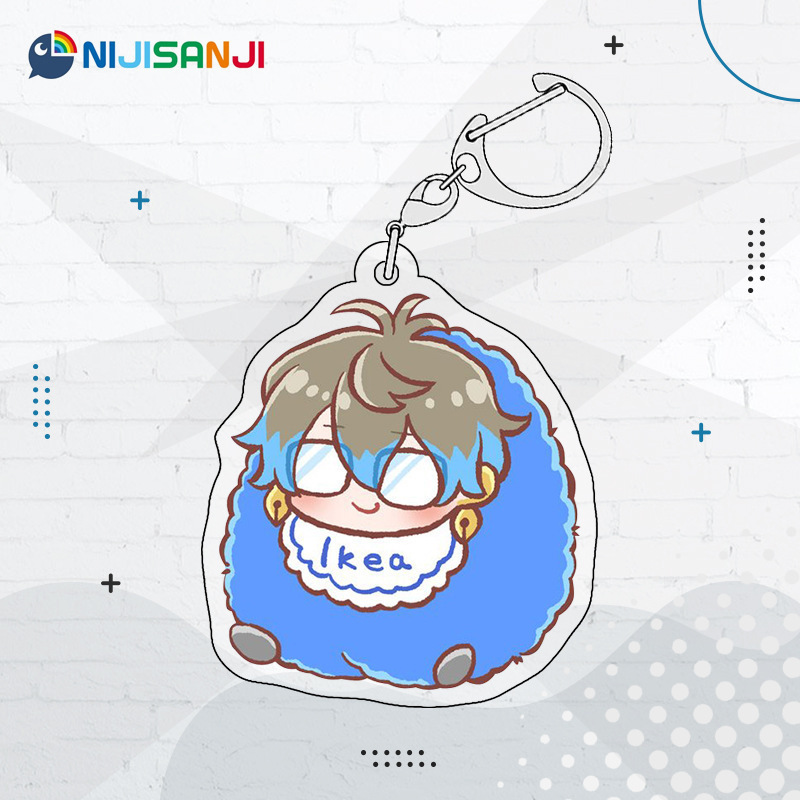 Luxiem彩虹社全員同人週邊 NIJISANJI EN 雙面夾層鑰匙扣掛件吧唧