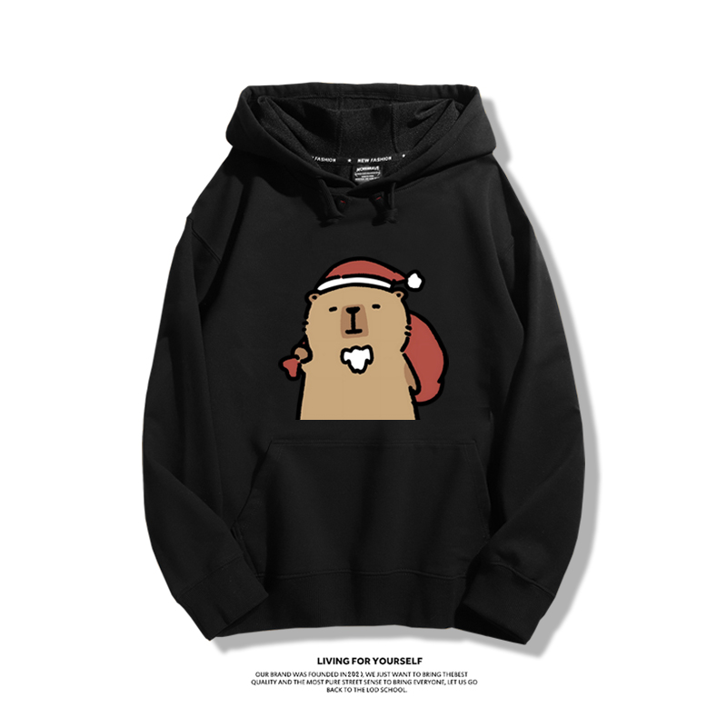 卡皮巴拉聖誕新款 親子情侶男女款連帽衛衣-ZUIHANG SHOP