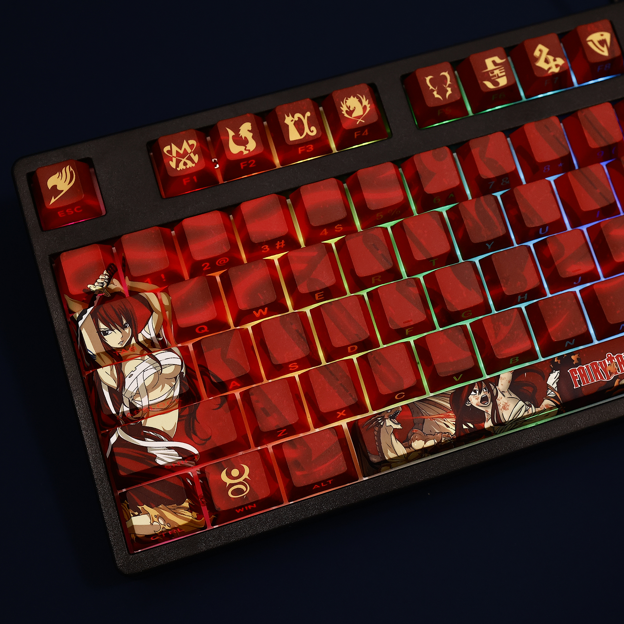 妖精的尾巴透光RGB108鍵標準配列衛星軸鍵帽-ZUIHANG SHOP