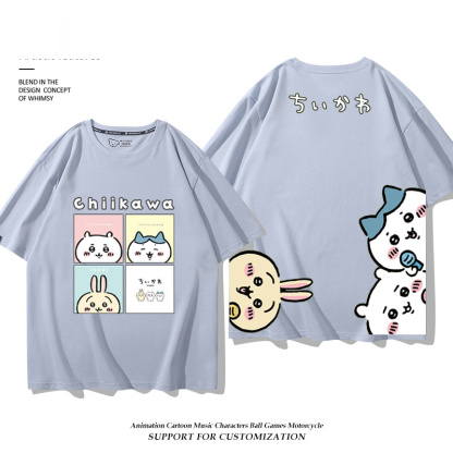 Chiikawa 2025親子情侶男女同款 印花短袖T恤-ZUIHANG SHOP