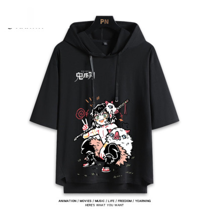鬼滅之刃 連帽短袖T恤-ZUIHANG SHOP