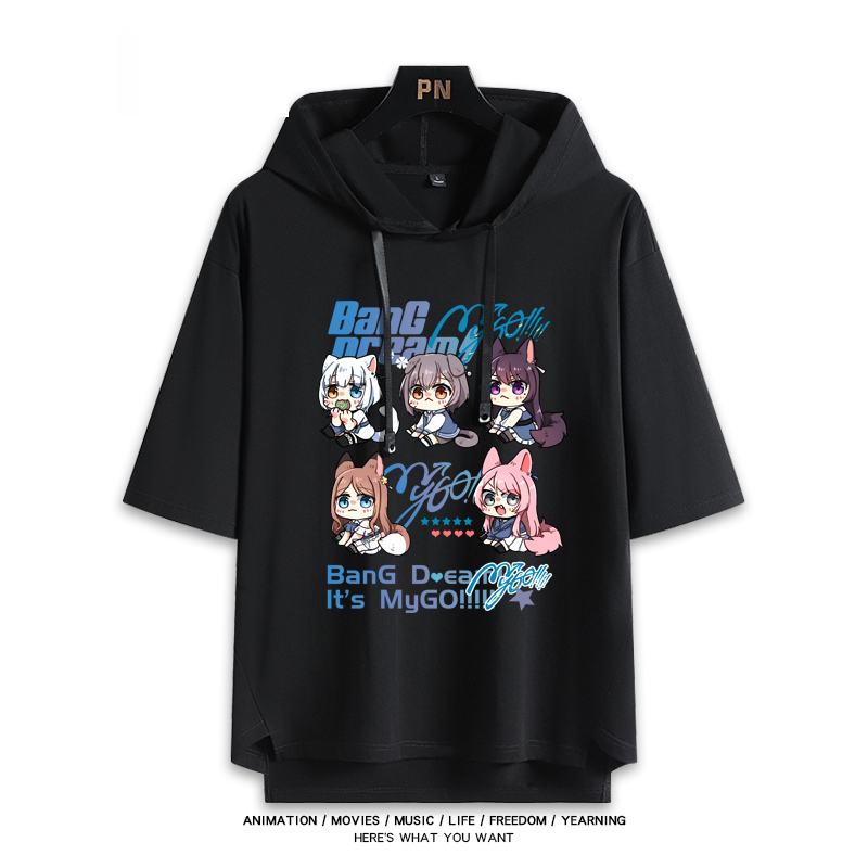 BanG Dream! It's MyGO新款 親子情侶男女款連帽短袖T恤-ZUIHANG SHOP