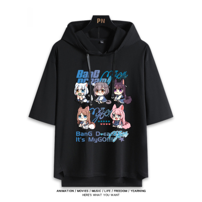 BanG Dream! It's MyGO新款 親子情侶男女款連帽短袖T恤-ZUIHANG SHOP