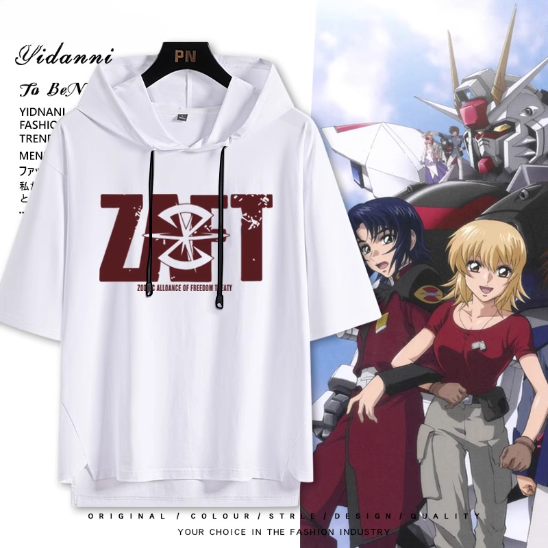 機動戰士鋼彈新款 親子情侶男女款連帽短袖T恤-ZUIHANG SHOP