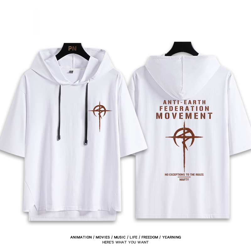 機動戰士鋼彈新款 親子情侶男女款連帽短袖T恤-ZUIHANG SHOP