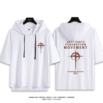 機動戰士鋼彈新款 親子情侶男女款連帽短袖T恤-ZUIHANG SHOP