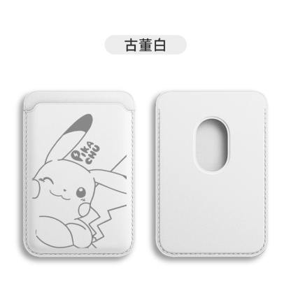 卡通可愛皮卡丘 MagSafe皮革磁吸卡包-ZUIHANG SHOP