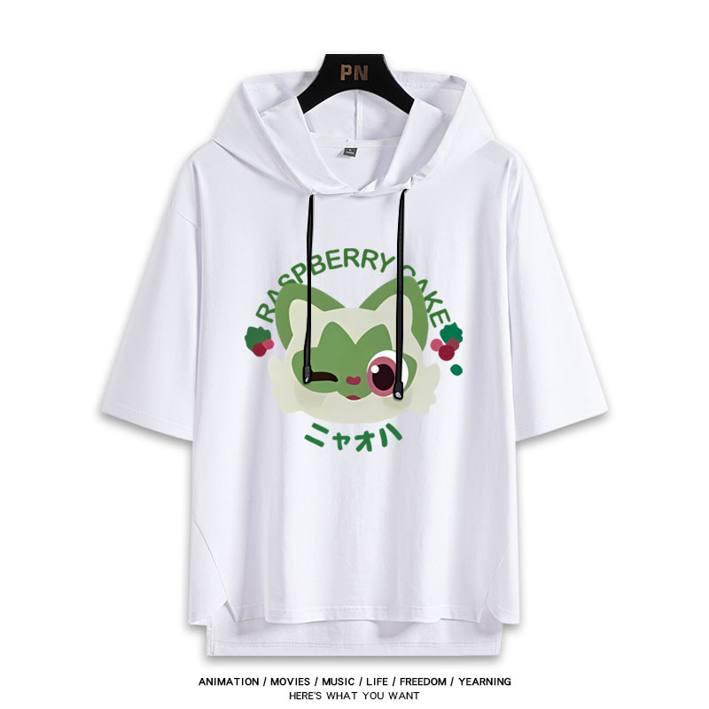 寶可夢新款 親子情侶男女款連帽短袖T恤-ZUIHANG SHOP