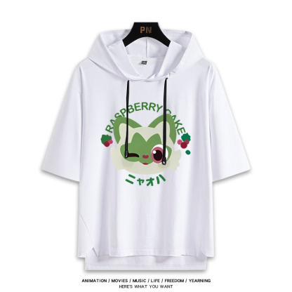 寶可夢新款 親子情侶男女款連帽短袖T恤-ZUIHANG SHOP