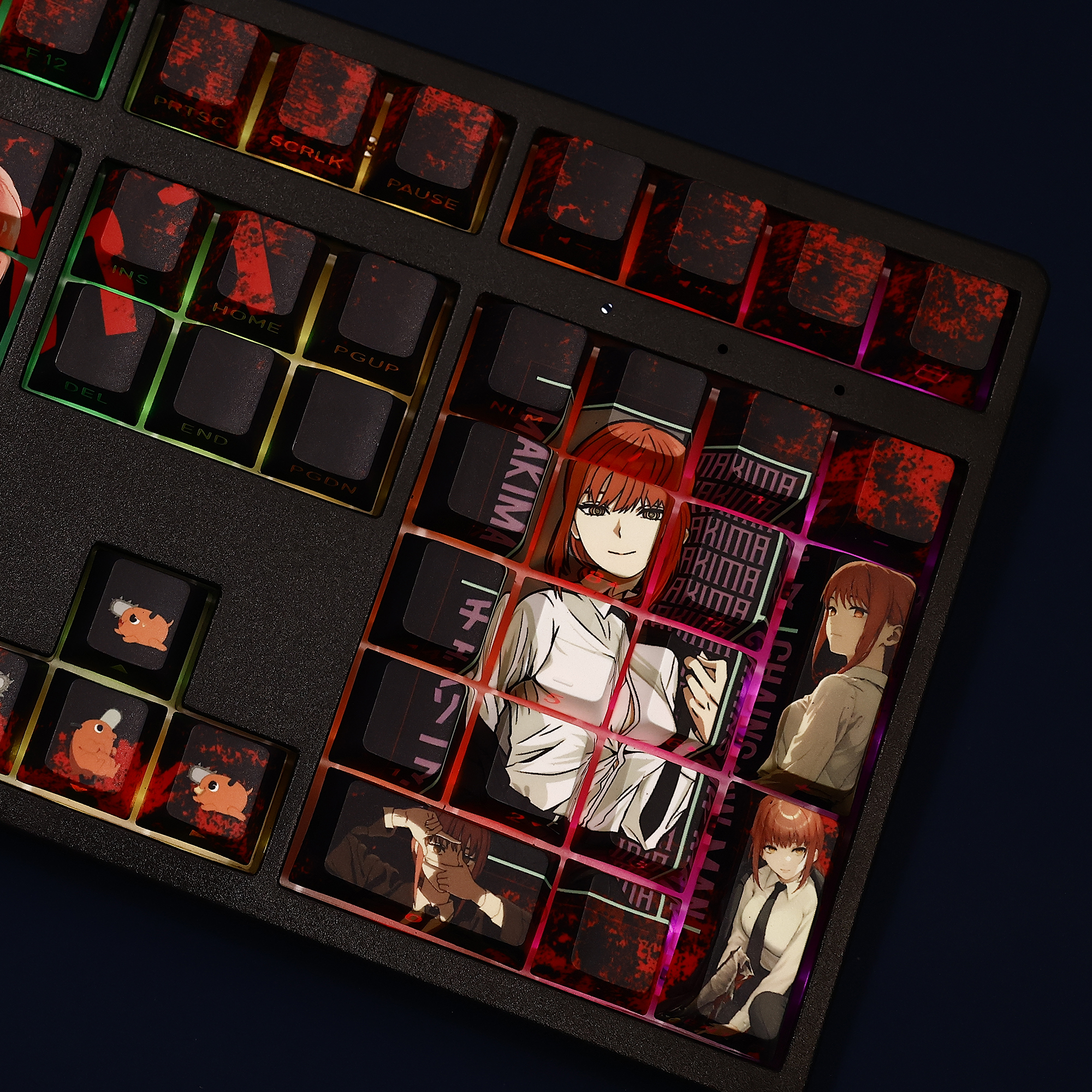 瑪奇瑪Makima電鋸人透光RGB108鍵標準配列衛星軸鍵帽-ZUIHANG SHOP