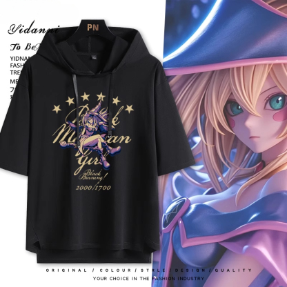 遊戲王 黑魔導女孩 連帽短袖T恤-ZUIHANG SHOP